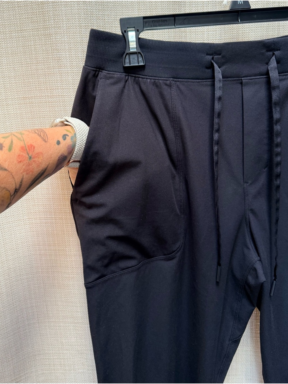 Lululemon ABC Warpstreme Jogger Mens Large Black Activewear Gym - Picture 4 of 14